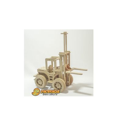 Quebra-Cabeça 3D Empilhadeira 56 Peças - Dinobrinque