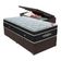 Cama Box Baú Solteiro Colchão Ortobom Elegant Mola Ensacada Marrom