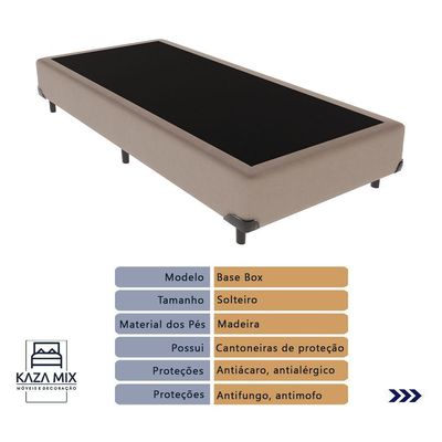 Cama + Box Colchão Molas Ensacadas Solteiro Ortobom Elegant Pillow Bege