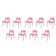 Kit 9 Cadeira Iso Infantil Creche, Escola Base Cinza Rosa