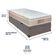 Cama Baú Solteiro Cinza+colchão Airtech Molas Ortobom