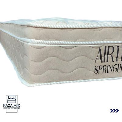 Cama Baú Solteiro Cinza+colchão Airtech Molas Ortobom
