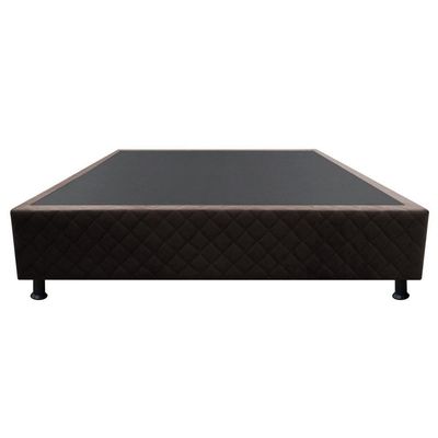 Base Box Para Cama Casal 138x188cm Liz S05 Suede Bordado Marrom - Mpozenato