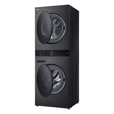 Lava e Seca Torre WashTower 14kg Black Inox 127V