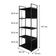 Estante C/05 Prateleiras 152x60x33cm C/fundo Yon Preto Tx/est.preta Preto Tx/est.preta