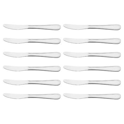 Jogo 12 Facas De Mesa 20cm Siena Aço Inox Brinox Peças Cozinha Jantar Almoço