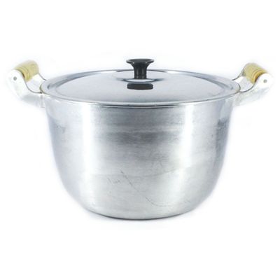 Caldeirão Alumínio Fundido Polido Alça de Madeira 18cm