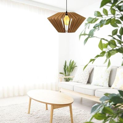 Luminária Teto Tipo Pendente Ornamental Mdf - Completa Mdf Cru