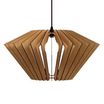 Luminária Teto Tipo Pendente Ornamental Mdf - Completa Mdf Cru