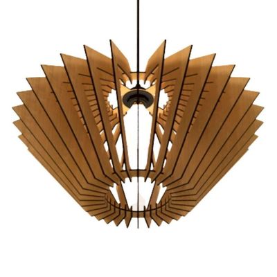 Luminária Teto Tipo Pendente Ornamental Mdf - Completa Mdf Cru