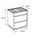 Mesa De Cabeceira 3 Gavetas Porta Itens Serena Branco