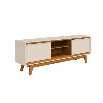 Rack Bancada Atlas Para De 70 Polegadas - Madetec Cinamomo Off White