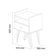 Conjunto Mesas De Cabeceira Com Gaveta Bill Off White - Patrimar