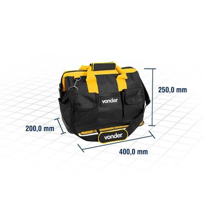 Bolsa em lona para ferramentas 40cm x 20cm x 25cm BL 070 VONDER