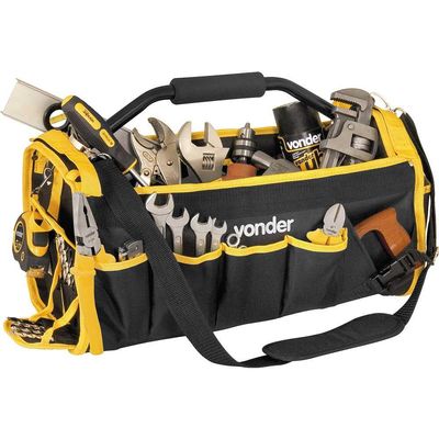 Bolsa em lona para ferramentas 49cm x 24cm x 32cm com cabo tubular BL 004 VONDER