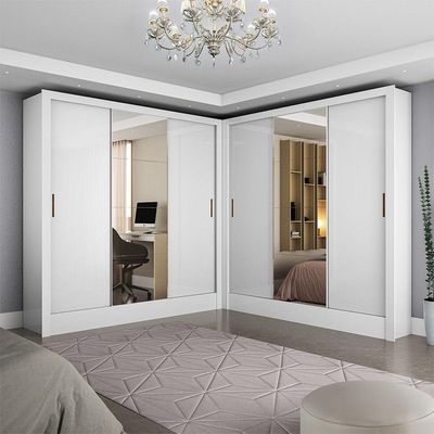 Closet Casal Duplo Dubai 6 Portas Plus 6 Gavetas Branco