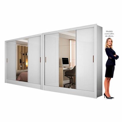 Closet Casal Duplo Dubai 6 Portas Plus 6 Gavetas Branco