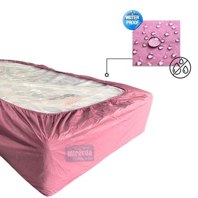 Capa Protetora Impermeável Hospitalar P/ Colchão Lençol Elástico Solteiro 88x188x20cm - Rosa Bebê