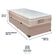 Cama Baú Solteiro Bege+colchão Airtech Molas Ortobom