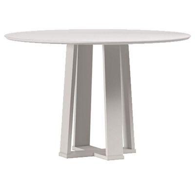 Mesa De Jantar 120 Cm Isabela Com Vidro Off White – New Ceval