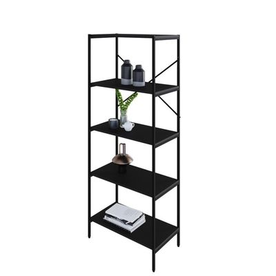 Estante C/05 Prateleiras 152x60x33cm Tub Tueh1565 Preto ônix - Est.preta Preto ônix / Est.preta