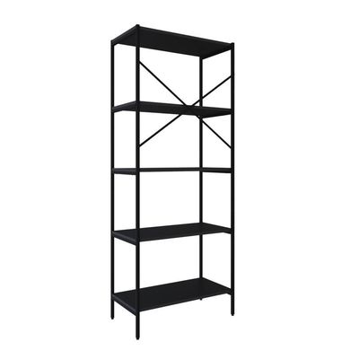 Estante C/05 Prateleiras 152x60x33cm Tub Tueh1565 Preto ônix - Est.preta Preto ônix / Est.preta