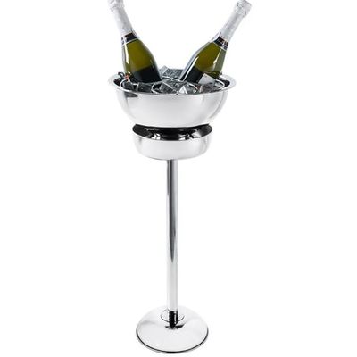 Suporte Inox Para Balde Gelo Arienzo 20x60,5cm Brinox Champagne Jantar Recepção Bar