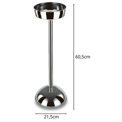 Suporte Inox Para Balde Gelo Arienzo 20x60,5cm Brinox Champagne Jantar Recepção Bar