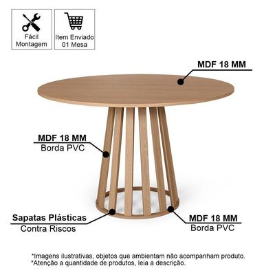 Mesa De Jantar Redonda Gabi Jade Com 4 Cadeiras Estofadas Ella Cinza