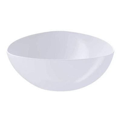 Kit 3 Saladeiras Tigela Plástica 5L Branca Triangular Sobremesa Buffet Essential Coza