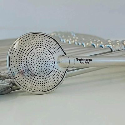 Bomba de Chimarrão Inox Estampada 24cm Mil Furos Com Rosca Bocal Ouro Bortonaggio