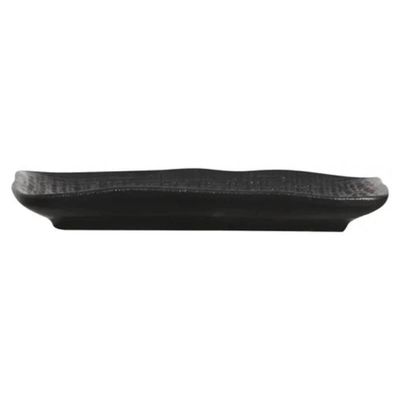 Kit Travessas 18x14cm e 27x17cm Preto Matte Cerâmica Porto Brasil Servir Sushi