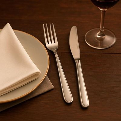 Jogo de Talheres Garfos e Facas 24 Peças Inox Faqueiro Turim Brinox Mesa Posta Almoço Jantar