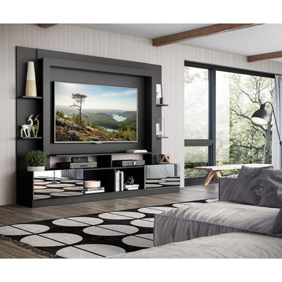 "Estante Com Suporte Tv 65"" C/ Espelho Oslo Multimóveis V3382"