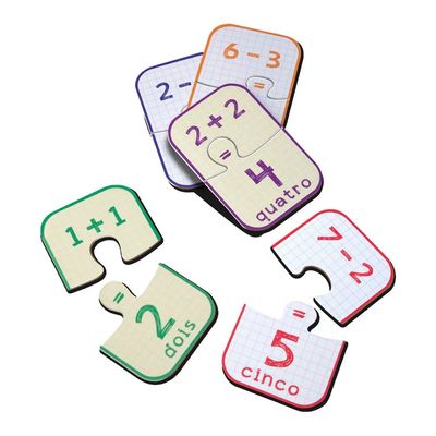Jogo Infantil Divertoys ABC Adições e Subtrações 20 Peças