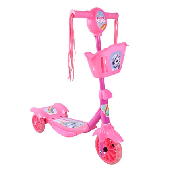 Patinete 3 Rodas com Cesta Rosa CV192317 Play & Fun