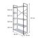 Estante C/05 Prateleiras 152x80x33cm Yon Branco Tx/est.preta Branco Tx/est.preta