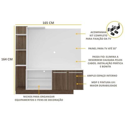 Estante Com Suporte Tv 55'' Denver Multimóveis V3069