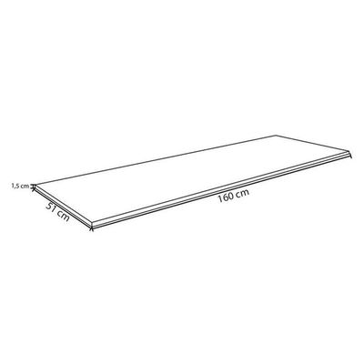 Tampo Para Balcão De Cozinha 160cm Cinza
