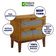 Mesa De Cabeceira 2 Gavetas Santorini Nature 60 Cm Palhinha Indiana