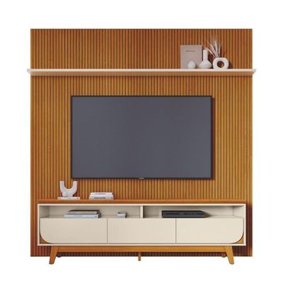 Kit Luna Painel E Rack Com Painel Cinamomo-off-white
