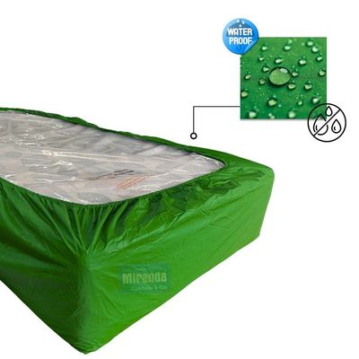 Capa Protetora Impermeável Hospitalar P/ Colchão Lençol Elástico Solteiro 88x188x20cm - Verde Bandeira