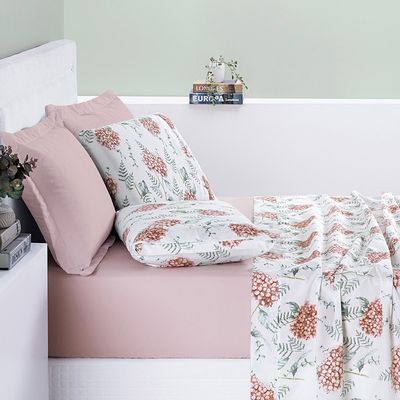 Jogo de Cama Lençol Casal Sensuale Percale 200 Fios 4 Peças - Hortência - 80% Algodão, 20% Poliéster