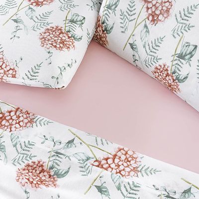 Jogo de Cama Lençol Casal Sensuale Percale 200 Fios 4 Peças - Hortência - 80% Algodão, 20% Poliéster