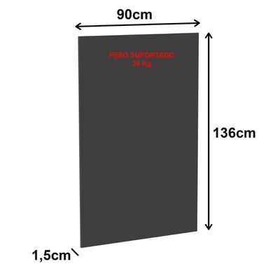 Painel Para Escritório 90x136cm Tv Até 32'' Pa2915 Preto
