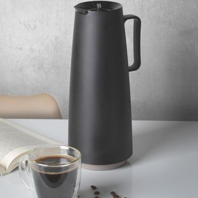 Bule Térmico Tramontina Exata 1L Garrafa Térmica Preta para Café Chá Água com Ampola de Vidro