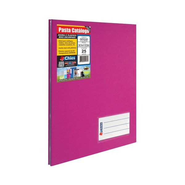Pasta Catálogo Chies com Parafusos e 25 Envelopes Rosa 24,7x33cm Pasta Catálogo Chies com Parafusos e 25 Envelopes Rosa 24,7x33cm