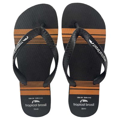 Chinelo Tropical Brasil Unissex Preto 39/40