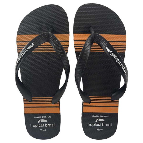 Chinelo Tropical Brasil Unissex Preto 39/40