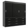 Guarda Roupa Casal Isabela 03 Portas 09 Gavetas - Black